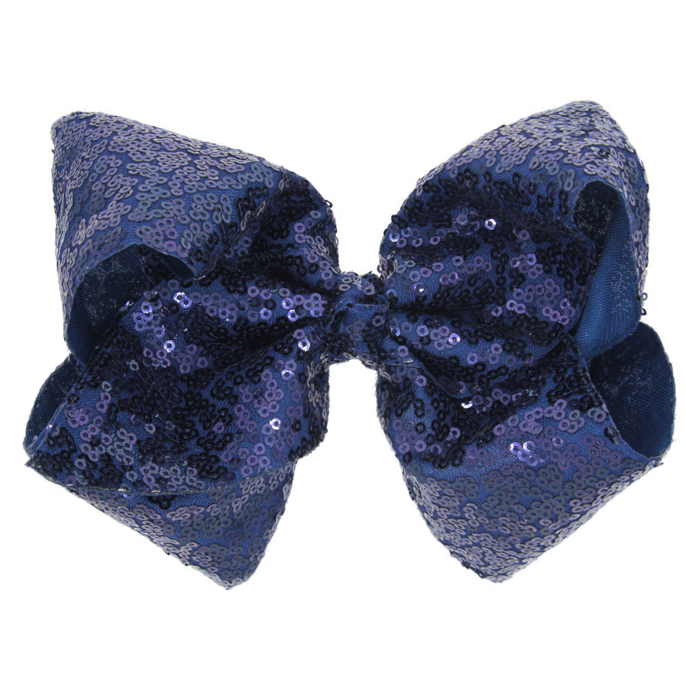 Wholesale 8 Inch Children's Bow Sequin Hairpin